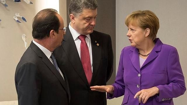 Порошенко, Меркель и Олланд встретились без Путина перед встречей "нормандской четверки"