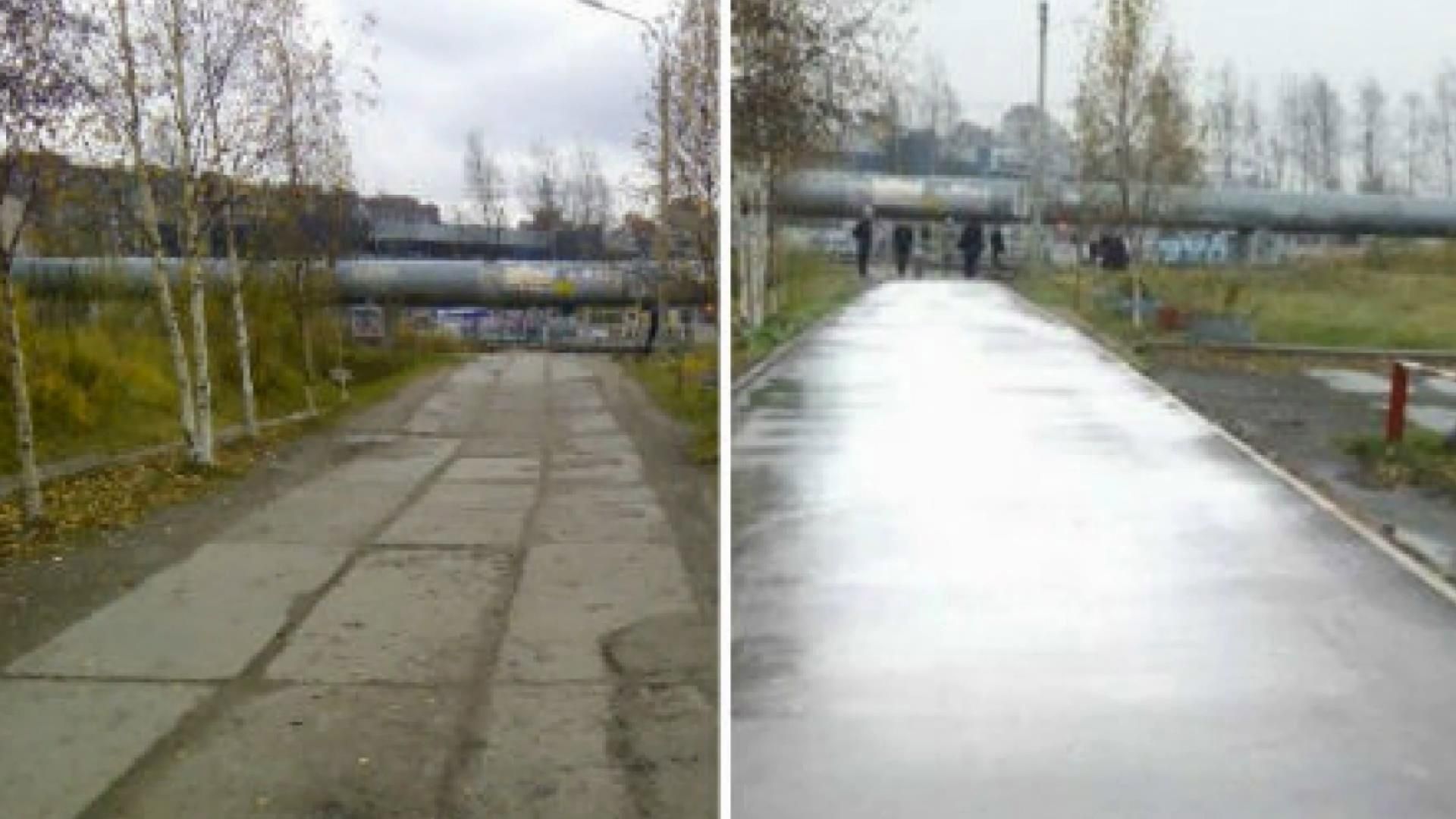 Почувствуй разницу: в России "отремонтировали" дорогу с помощью Photoshop