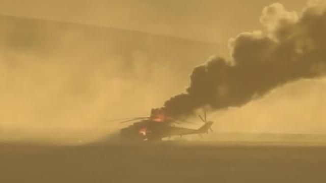 З’явилося відео із знищення російського вертольоту у Сирії 