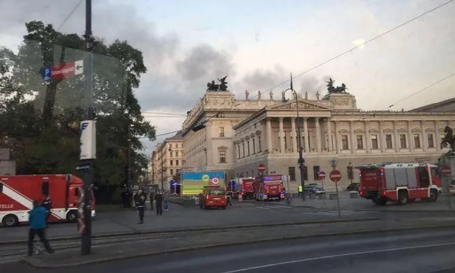 Австрія, пожежа, парламент