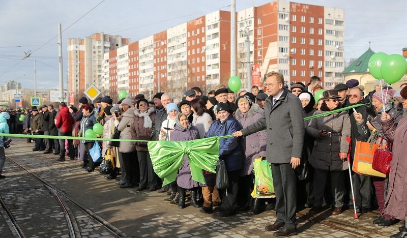 У Львові відкрили для руху новозбудовану лінію трамваю на Сихів