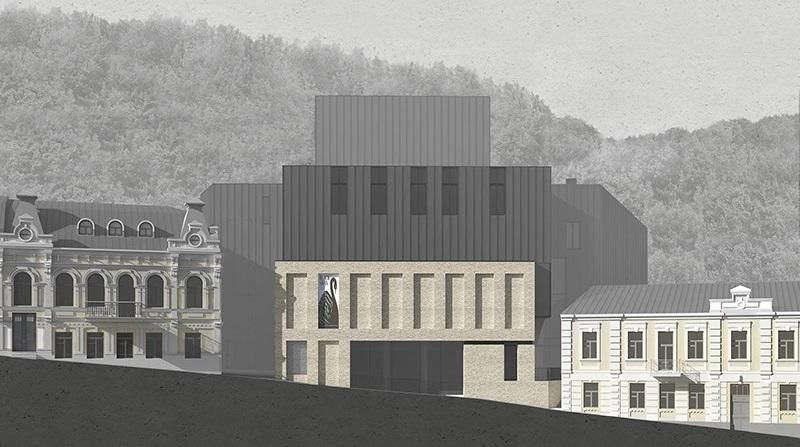 Появились фото фасада здания театра, которое возмутило киевлян Появились фото фасада здания театра, которое возмутило киевлян