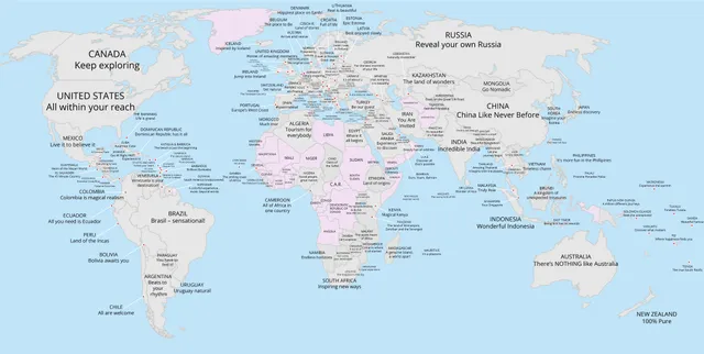 Гасла, Країни, туризм Гасла, Країни, туризм