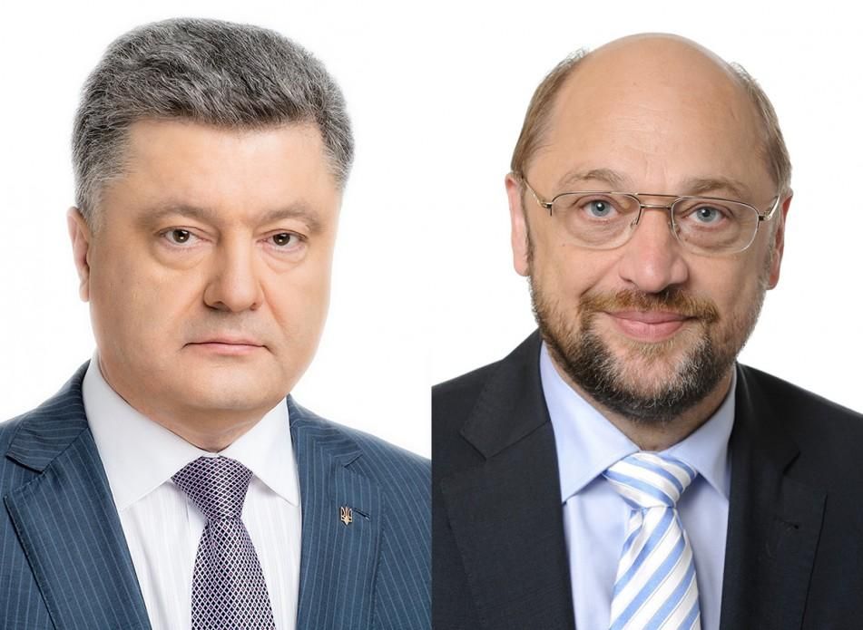 Шульц рассказал Порошенко хорошие новости про безвиз Шульц рассказал Порошенко хорошие новости про безвиз