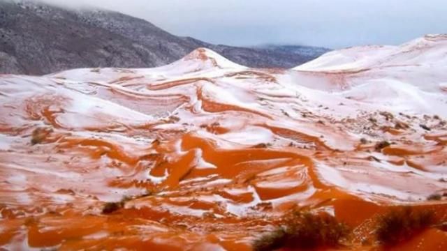 NASA показало заснеженную Сахару из космоса NASA показало заснеженную Сахару из космоса