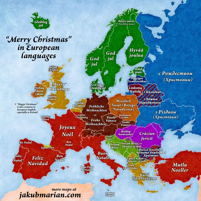 Карта, привытання, Різдво