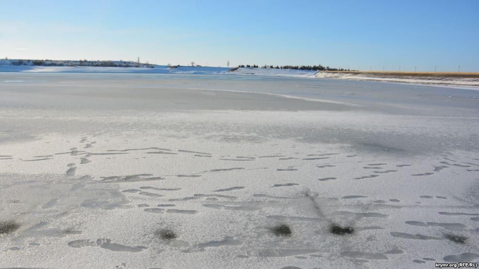 В окупованому Криму замерзли водосховища В окупованому Криму замерзли водосховища