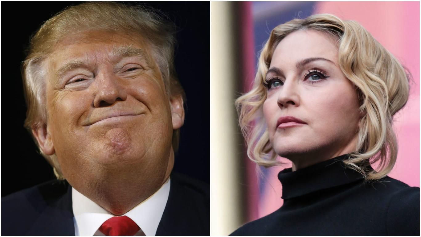 Мадонна пояснила свою лайку в адресу Трампа 