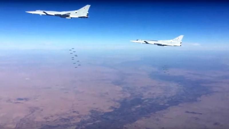 Видеофакт. Российские военные показали, как бомбят сирийский город Видеофакт. Российские военные показали, как бомбят сирийский город