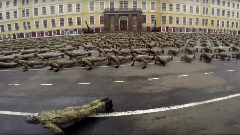 Такого еще не было. Во Львове установили рекорд во флешмобе ради ветеранов АТО