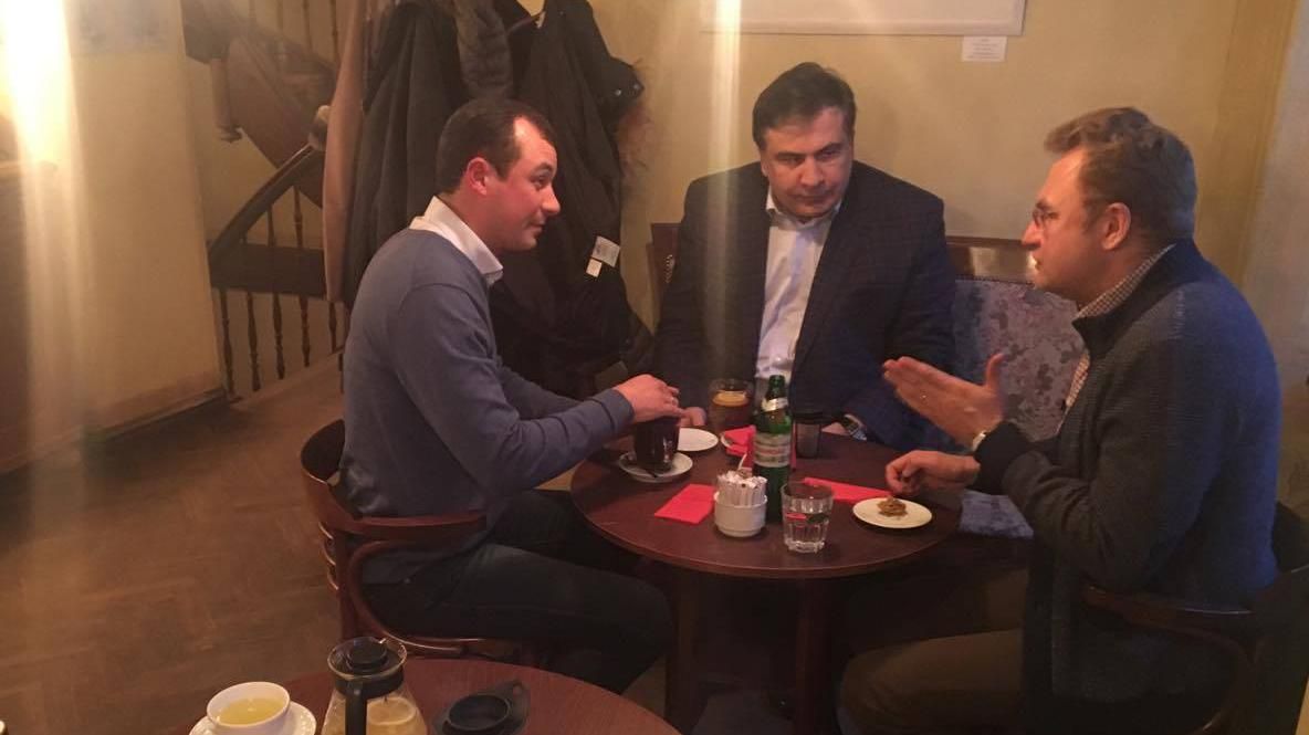 Стало известно о чем Садовый, Саакашвили и Гацко говорили на встрече во Львове
