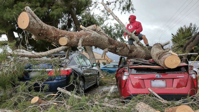 Через шторм дві автівки провалилися під асфальт: моторошне відео Через шторм дві автівки провалилися під асфальт: моторошне відео