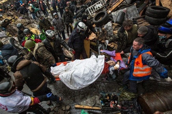 Высота "Октябрьский": опубликовано видео кровавых событий 20 февраля на Майдане