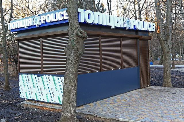 Полицейский киоск установили в Одессе Полицейский киоск установили в Одессе