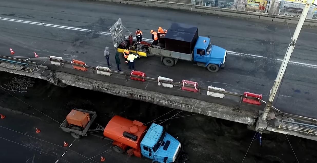 Шулявський міст зняли на відео з висоти пташиного польоту