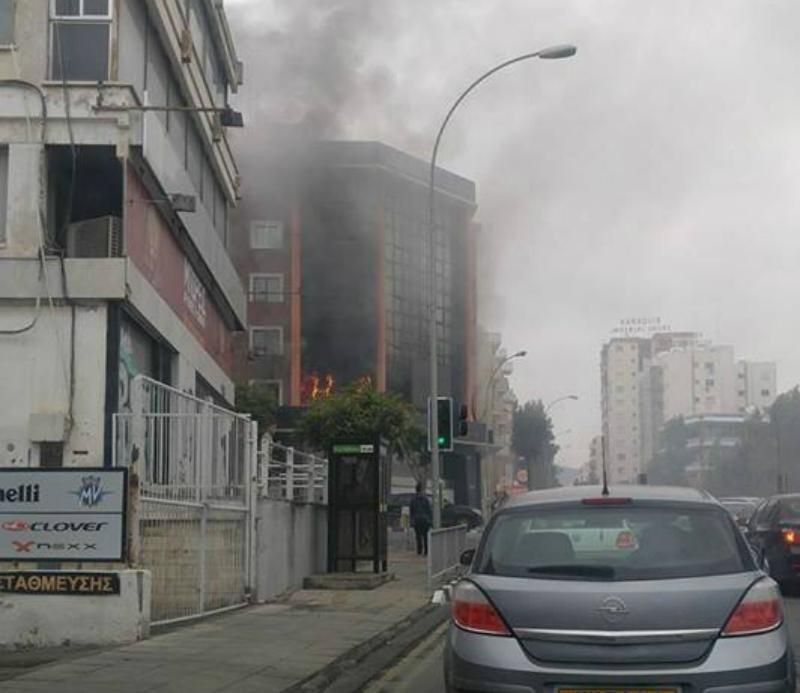 Появилось видео пожара на российской радиостанции на Кипре