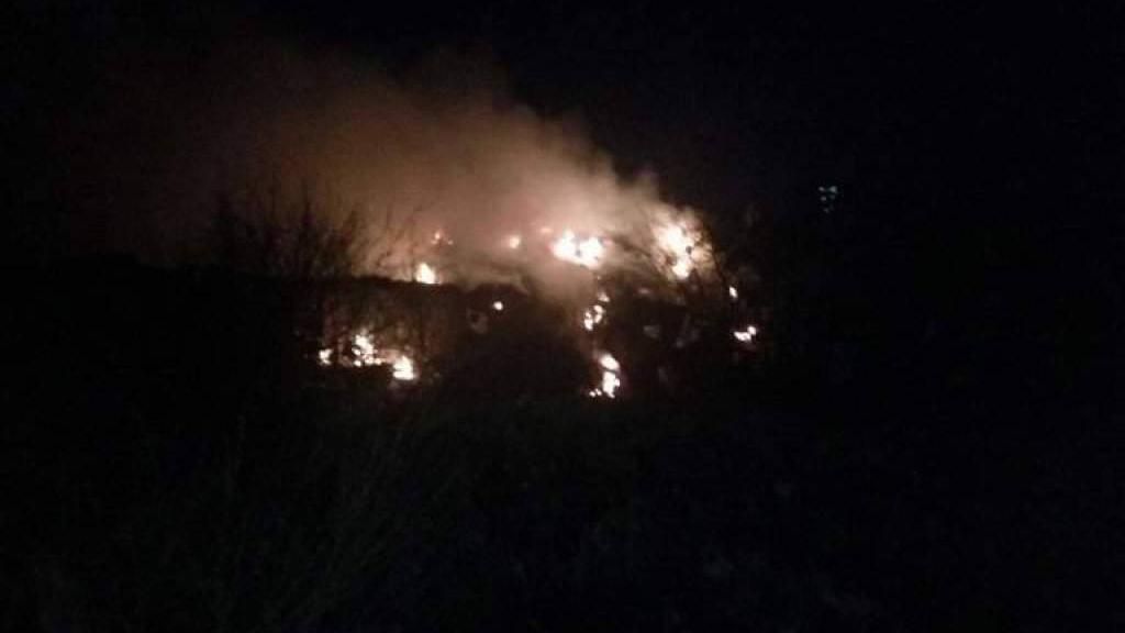 Сміттєвий полігон "тітушки" підпалили в Житомирі Сміттєвий полігон "тітушки" підпалили в Житомирі