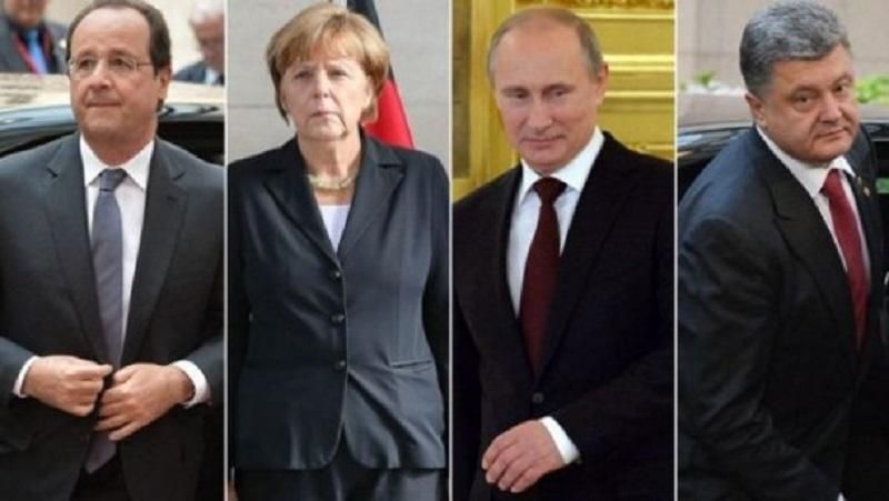 Порошенко провів перемовини  з Путіним, Меркель та Олландом