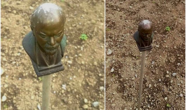 "Ленін" став городнім опудалом на Закарпатті "Ленін" став городнім опудалом на Закарпатті