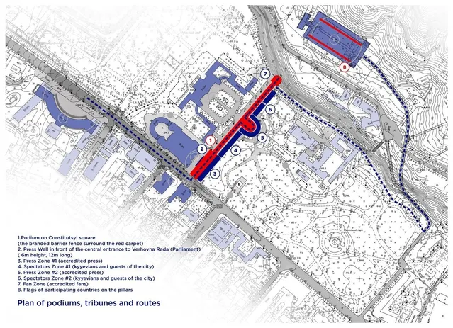 Схема червоної доріжки Схема червоної доріжки