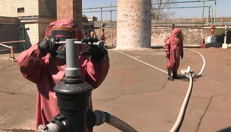 На водопроводной станции в Киеве отработали "утечку" токсичного для человека вещества