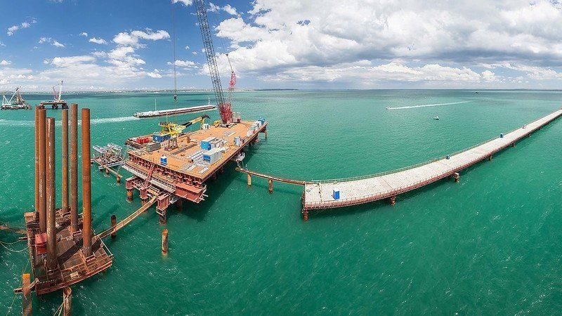 У Росії розповіли, скільки вже збудовано Керченського моста У Росії розповіли, скільки вже збудовано Керченського моста