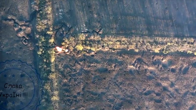 Бойцы испортили планы боевиков, уничтожив их боекомплект миномета: видео