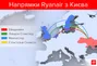 Напрямки Ryanair з Києва Напрямки Ryanair з Києва
