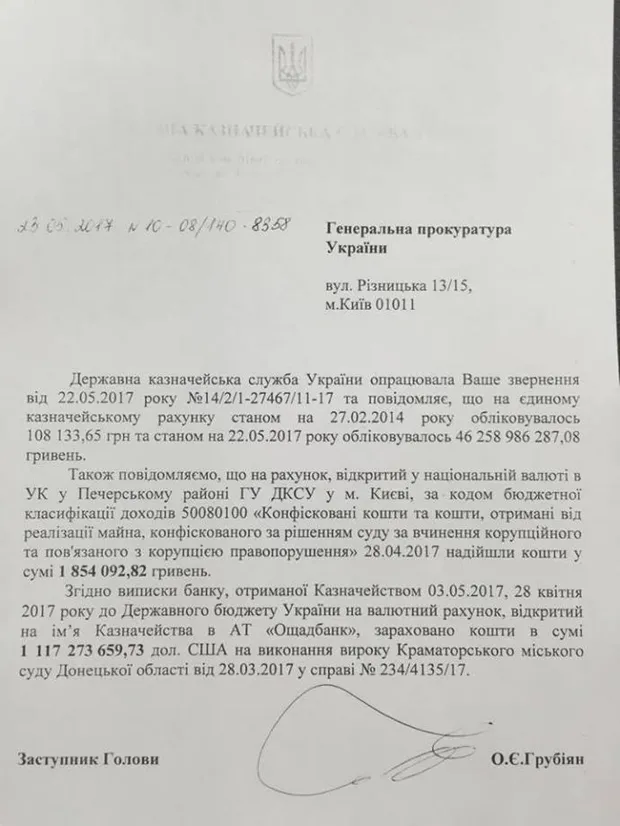 Мільярд Януковича вже в українському бюджеті Мільярд Януковича вже в українському бюджеті