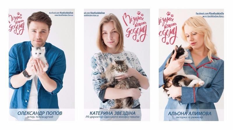 "Візьми котика додому" –  українські актори зворушили благодійним проектом  