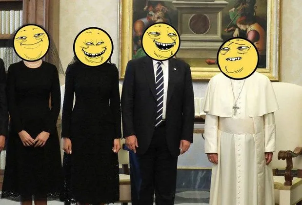Меми про зустріч Трампа і Папи