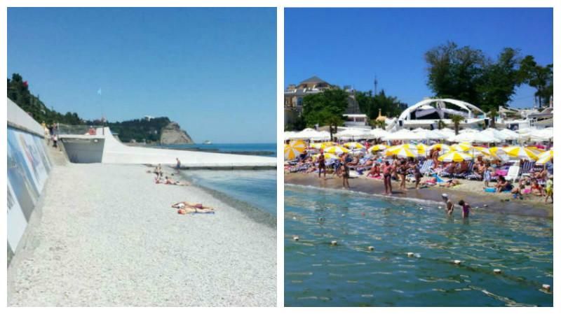 Курортний сезон в окупованому Криму та Одесі: промовисте фотопорівняння Курортний сезон в окупованому Криму та Одесі: промовисте фотопорівняння