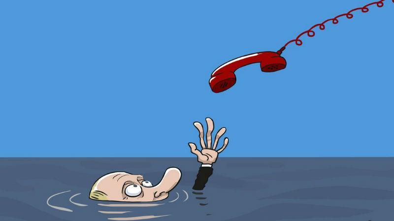 Карикатурист остроумно высмеял "прямую линию" Путина