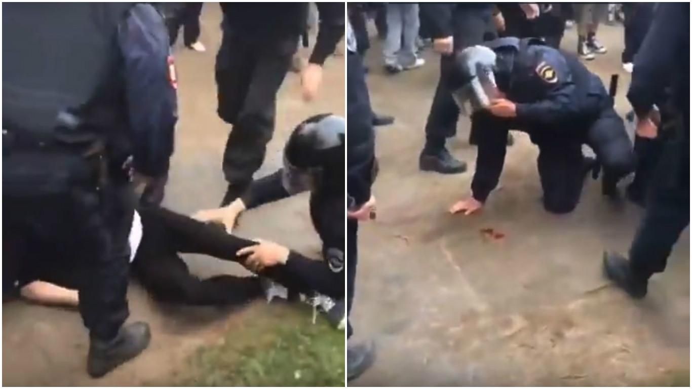 Мітинги в Росії: з'явилося відео, як школяр нібито "побив" ОМОНівця