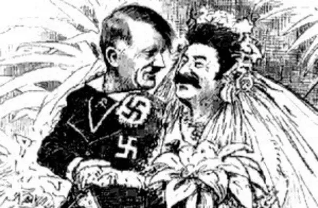 Карикатура про союз Сталіна і Гітлера