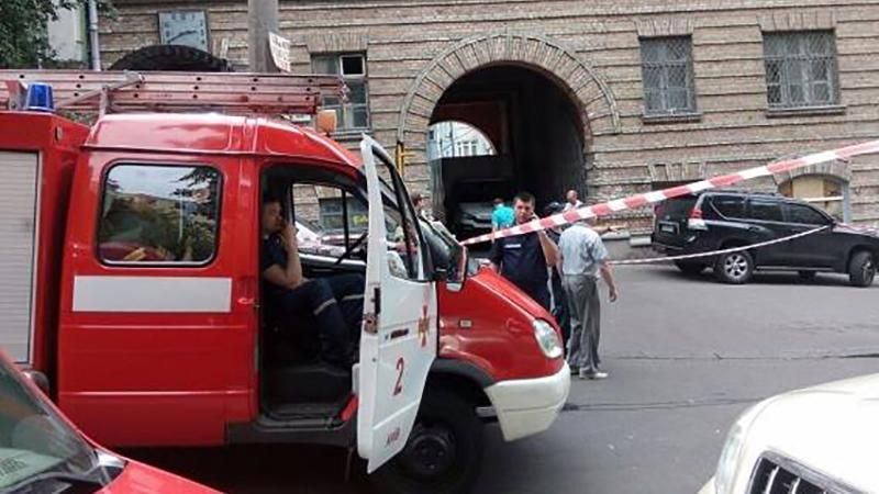 З'явилося відео з місця вибуху джипа в центрі Києві 