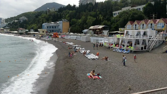 Пляж в окупованій Алушті Пляж в окупованій Алушті