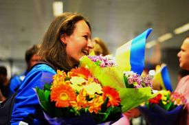 Как украинских баскетболисток встречали ночью в аэропорту после удачного выступления на Чемпионате мира: трогательные фото