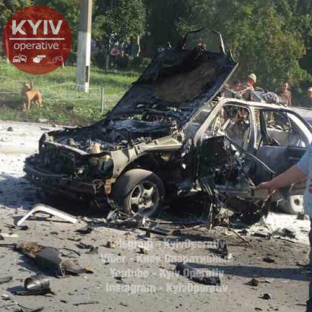 Взрыв в Киеве: погиб Максим Шаповал - видео взрыва авто