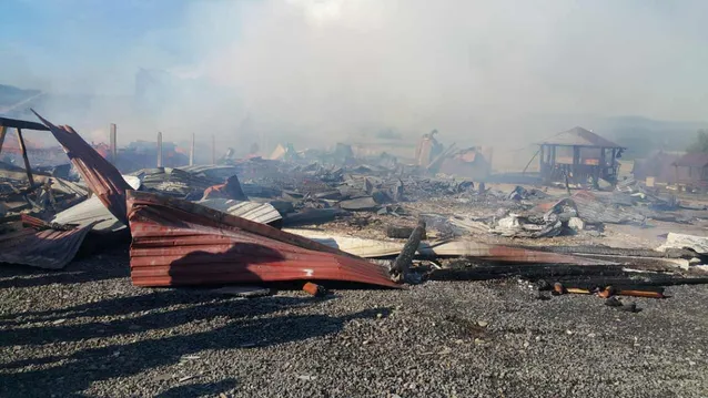 Пожежа на курорті в Солотвино Пожежа на курорті в Солотвино