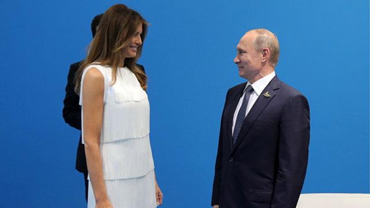 Фото Путіна і Меланії Трамп потішило інтернет-користувачів Фото Путіна і Меланії Трамп потішило інтернет-користувачів
