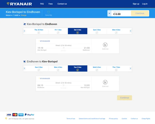 Ryanair призупинив продаж квитків з 