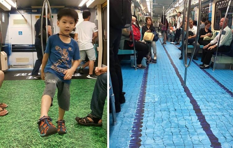 Метро Тайваню перетворили на спортмайданчики: яскраві фото