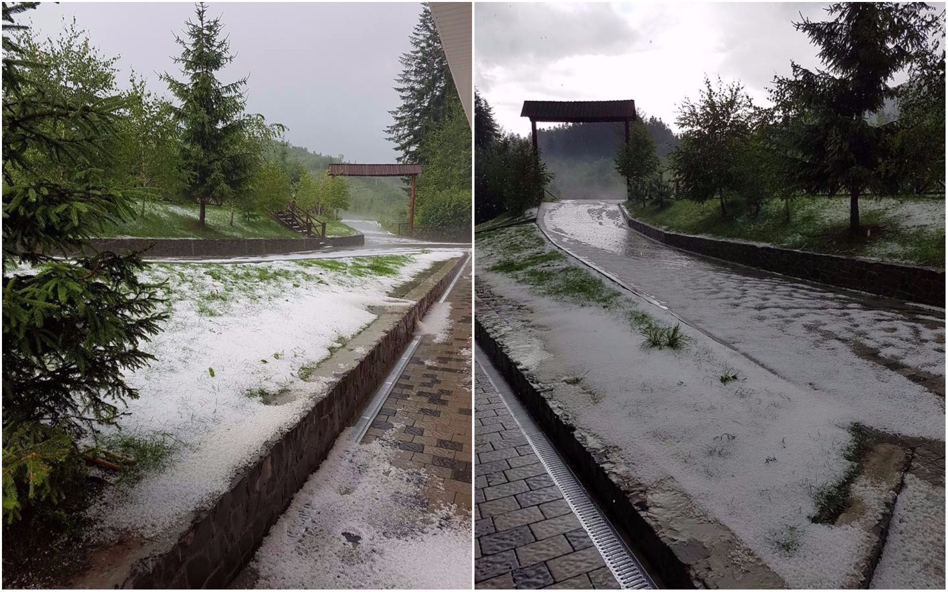 "Засніжило" в липні: на Закарпатті випав дощ з мокрим снігом та градом "Засніжило" в липні: на Закарпатті випав дощ з мокрим снігом та градом