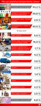 Основні витрати українця: на що йде найбільше грошей Основні витрати українця: на що йде найбільше грошей