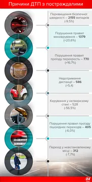 Причини ДТП, 2017 рік Причини ДТП, 2017 рік