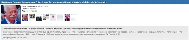 Якубович, Чистилище, Крим Якубович, Чистилище, Крим