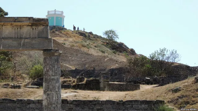 Крим, пожежа, Керч, анексія Крим, пожежа, Керч, анексія