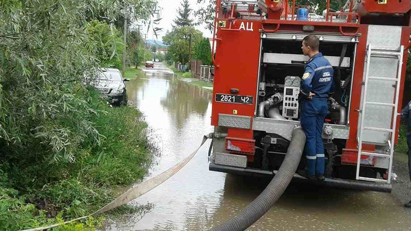 Повалені дерева і затоплені подвір'я: опублікували фото наслідків негоди на Закарпатті 