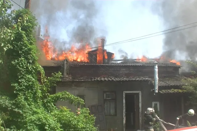 Пожежа в житловому будинку в Харкові 